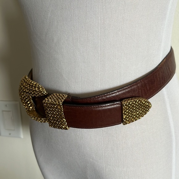 Woman’s belt brown leather clara Studio inc Size medium - Picture 6 of 8